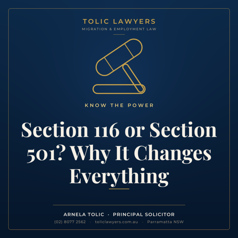 Section 116 or Section 501? Why Your Visa Was Cancelled