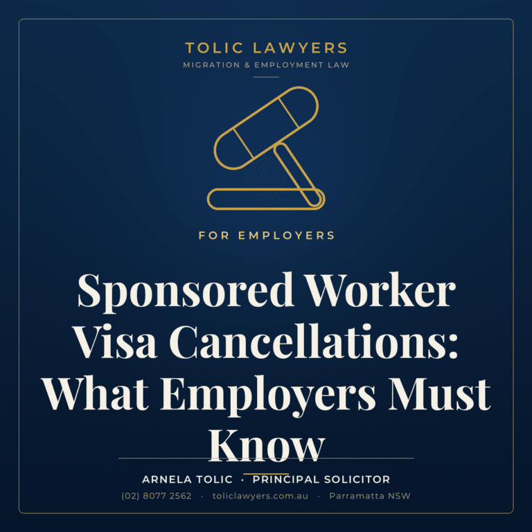 Sponsored Worker Visa Cancellations: An Employer’s Guide