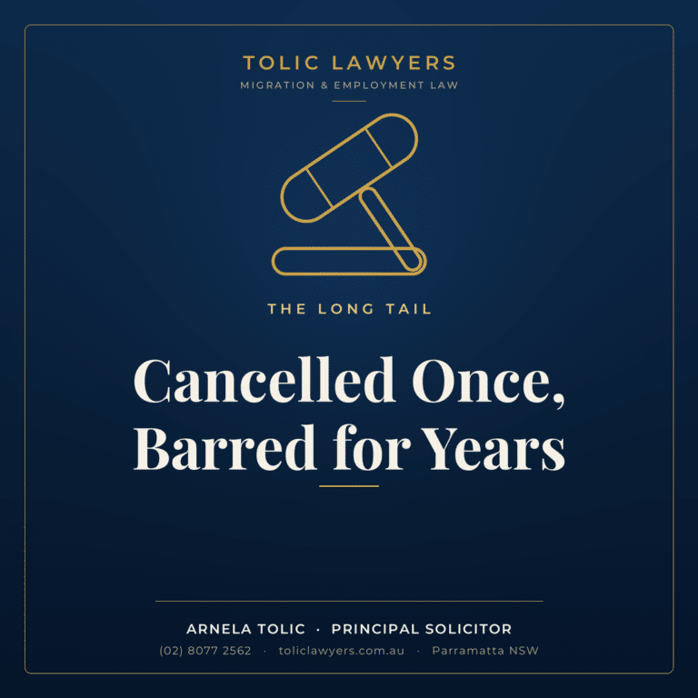 Cancelled Once, Barred for Years: The Long Tail of a Visa Cancellation